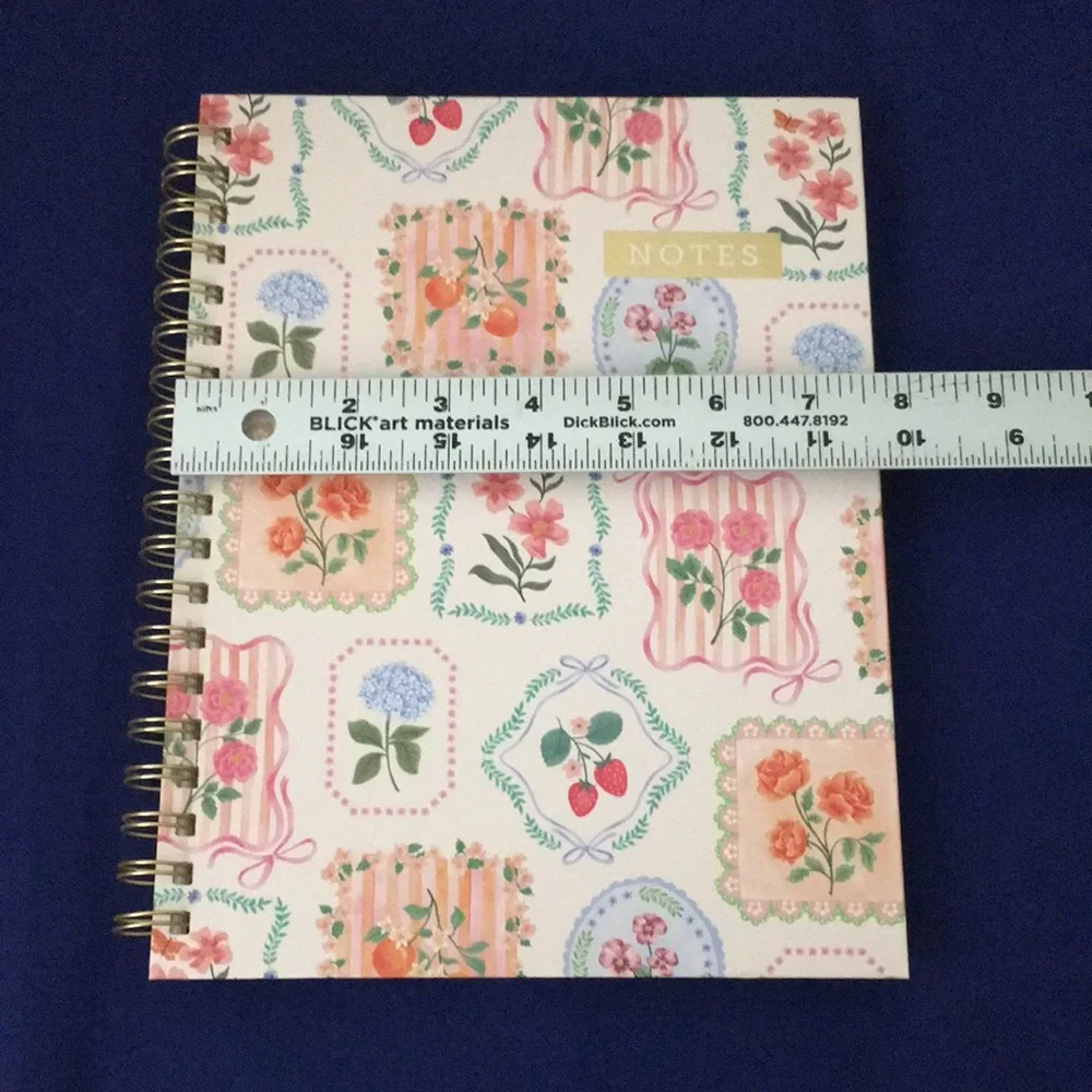 Clementine Spiral Notebook ~ Beautiful Florals and Fruit